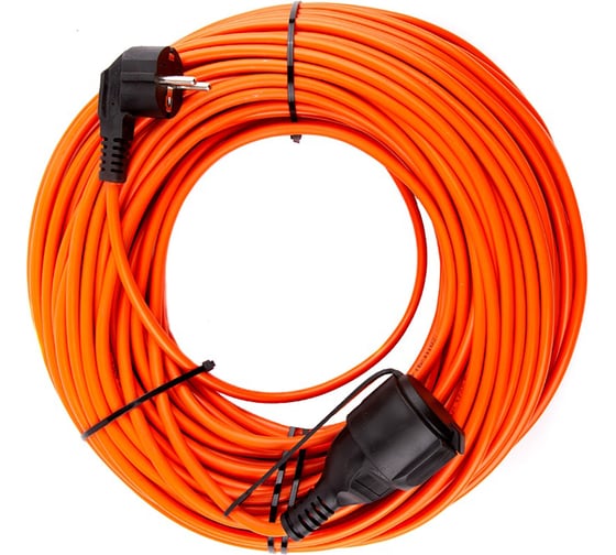 Изображение товара Удлинитель-шнур STEKKER 1-местный ПВС с/з 3*1,5мм2, IP54, 30м, 16А (40140 50345