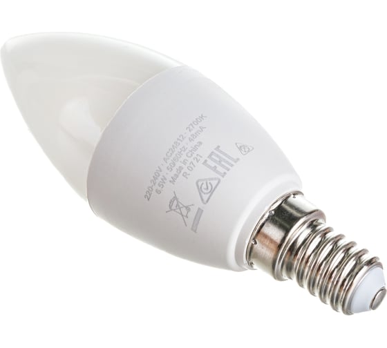 Изображение товара Светодиодная лампа Osram LED STAR B Свеча 6.5Вт E14 550 Лм 2700 К Теплый белый свет 4058075134171