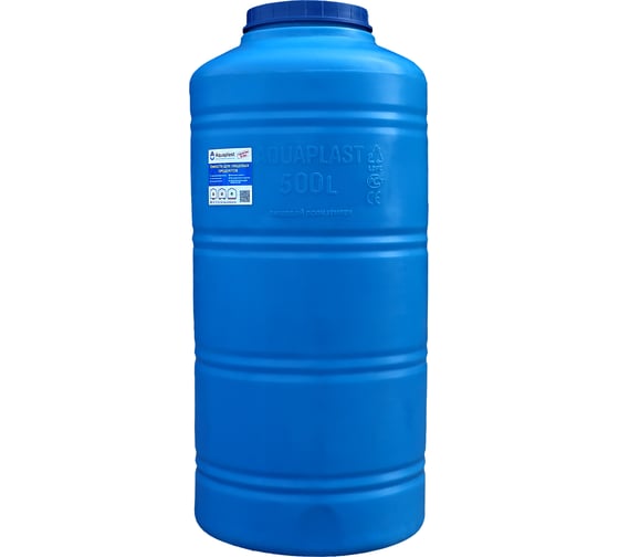 Изображение товара Овально-вертикальная емкость AQUAPLAST 500 л, синяя 4630017951826