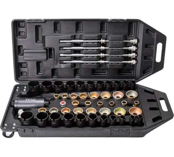 Изображение товара Съемник сайлентблоков гидравлический VERTUL 49 предметов VR50370