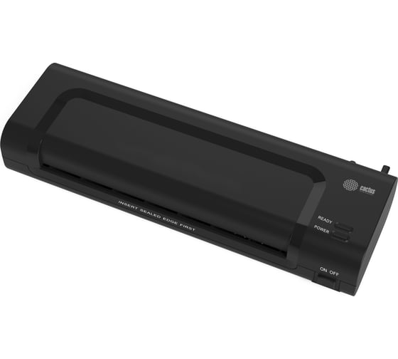 Изображение товара Ламинатор Cactus CS-LAB-C1 черный, A4, 70-125 мкм, 25 см/мин, 2 вала, ламинация фото, 2077510