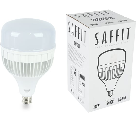 Изображение товара Лампа светодиодная SAFFIT, 200W 230V Е27-E40 6400K T140, SBHP120 55268