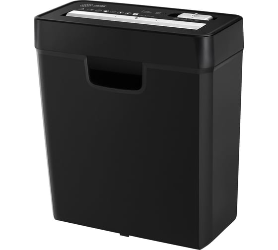 Изображение товара Шредер Cactus CS-SH-P2 черный, секретность Р-2, ленты, 6 листов, 10 л, скобы/пласт.карты, 2077503