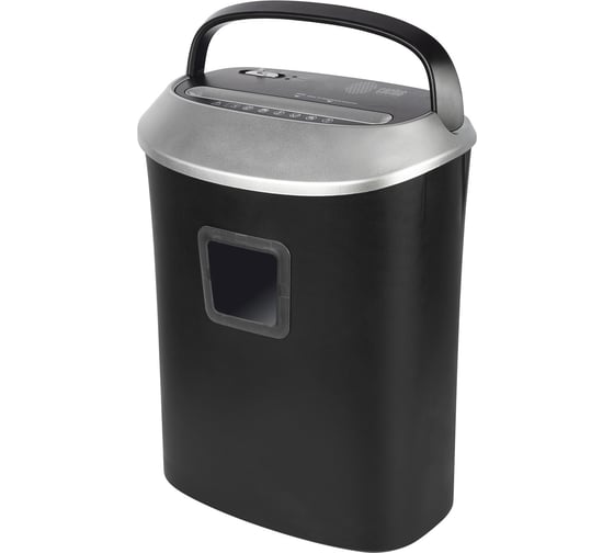 Изображение товара Шредер Cactus CS-SH-P6 черный, секретность P-4, фрагменты, 10 листов, 21 л, скрепки/скобы/пласт.карты, 2077506