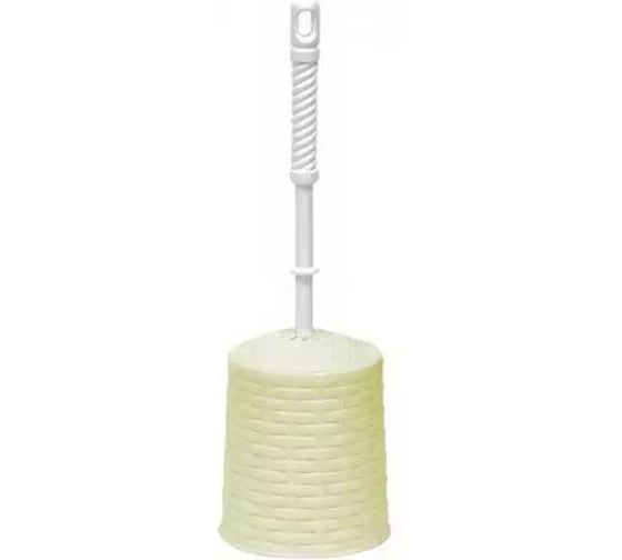 Изображение товара Ёршик для унитаза на подставке ООО ПКФ Сварком Ротанг круглый, белый s041321