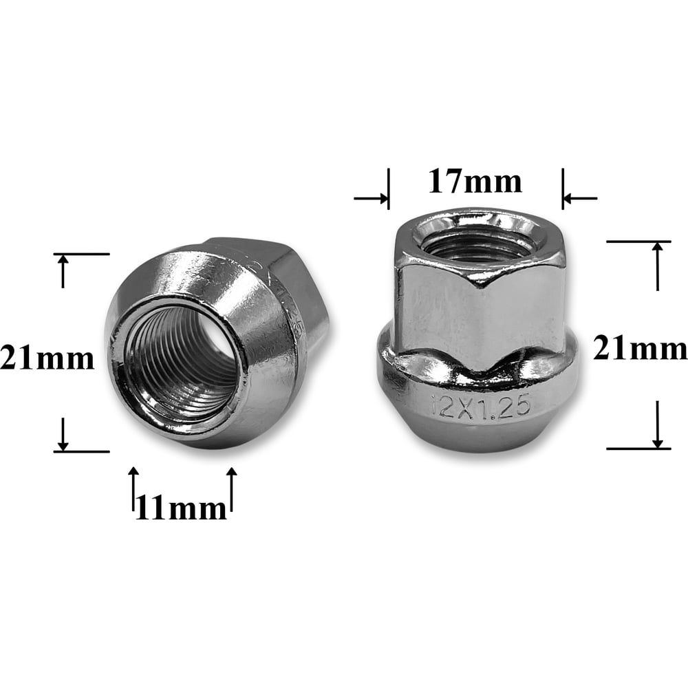 Изображение товара Гайка колеса иномарки КрепАвто М12х1,25х21 конус откр СН