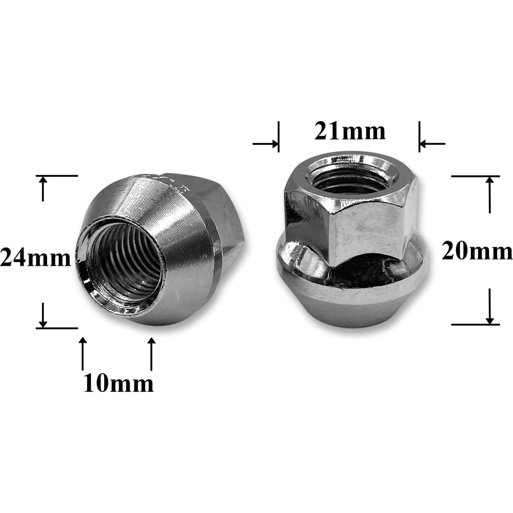 Изображение товара Гайка колесная иномарки КрепАвто М12х1,25х21 конусная 10 шт