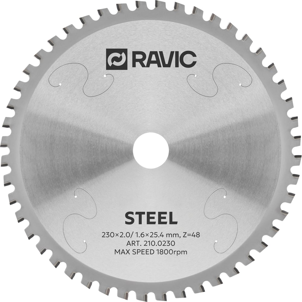 Изображение товара Диск пильный по стали Ravic 230x2.0/1.6 мм, Z=48 для чистого реза