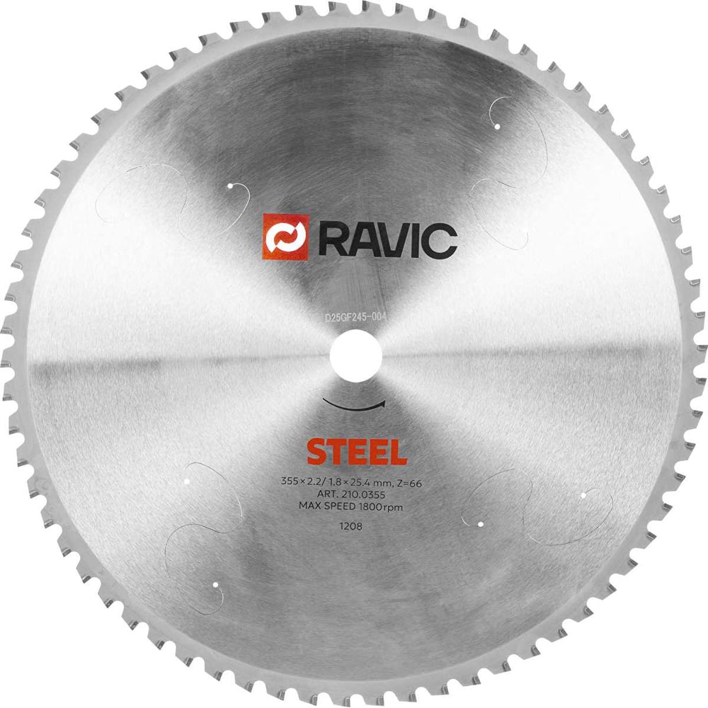 Изображение товара Диск пильный по стали Ravic 355x2.2/1.8x25.4 мм, Z=66 210.0355