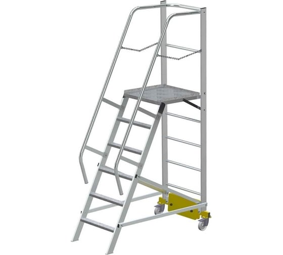 Изображение товара Лестница MEGAL с платформой компактная - ЛСПК-1,65 (0,82) 261016