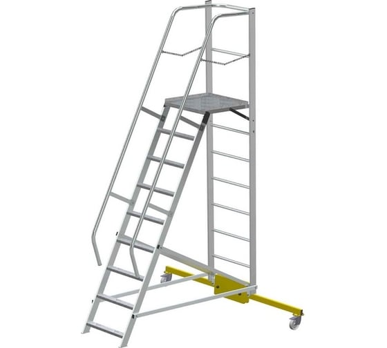 Изображение товара Лестница MEGAL с платформой компактная - ЛСПК-2,1 (0,82) 261021