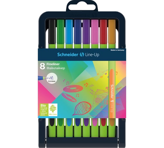 Изображение товара Набор капиллярных ручек Schneider Line-Up 8 цветов, 0.4 мм 191098