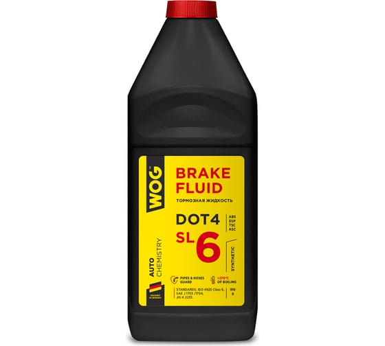 Изображение товара Тормозная жидкость WOG DOT 4, SL6, 1 л WGC0143