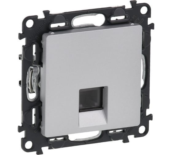 Изображение товара Телефонная розетка RJ11 Legrand Valena LIFE, одиночная, С лицевой панелью, Алюминий 753638