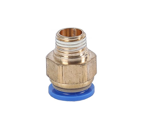 Изображение товара Фитинг трубки ПВХ Крал прямой (наружная резьба) М12х1.25-12 мм ЛАТУН (10 шт) 3062