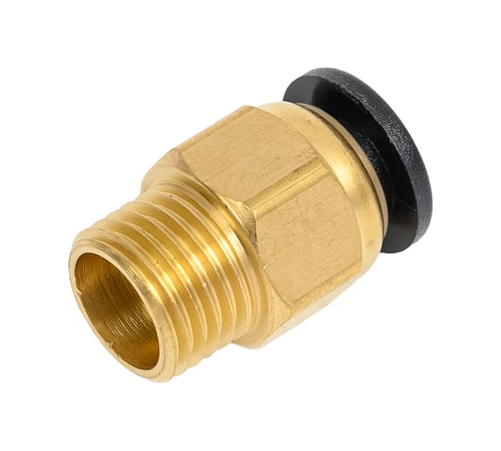 Изображение товара Фитинг трубки ПВХ Крал прямой (наружная резьба) М12х1.25- 8мм ЛАТУН (10 шт) 3061