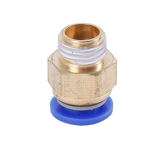 Изображение товара Фитинг трубки ПВХ Крал прямой (наружная резьба) М12х1.25-10 мм ЛАТУН (10 шт) 3079