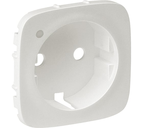 Изображение товара Лицевая панель Legrand Valena ALLURE розетки 2К+З с линзой для подсветки/индикации, Жемчуг 754859