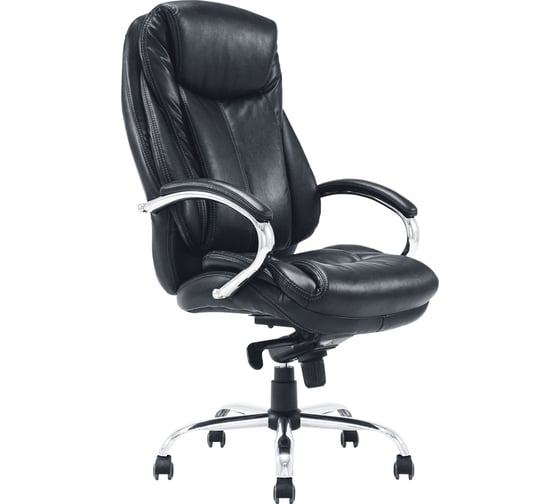 Изображение товара Кресло руководителя Helmi HL-ES07 Resolution повышенной прочности, экокожа черная, хром 282343