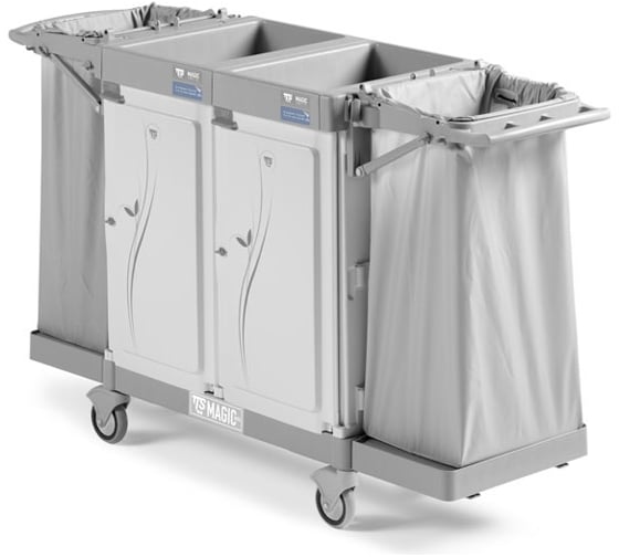 Изображение товара Тележка TTS MAGIC HOTEL 850 SAFETY складной держатель мешка, 120 литров, 2 съемные двери с замком MH850S0T0VV0