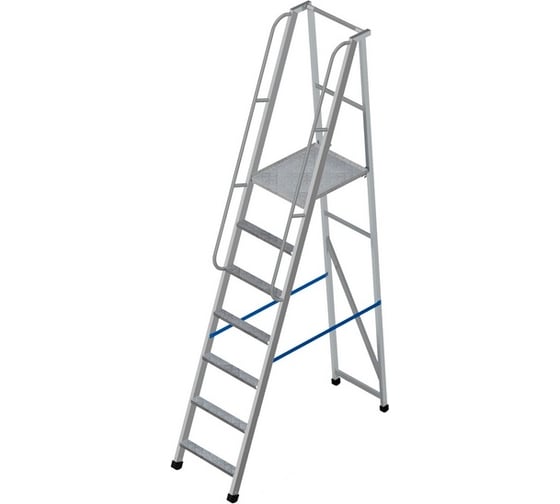 Изображение товара Лестница-платформа MEGAL фиксированной высоты - ЛПФВА Н=1.8-6 040904