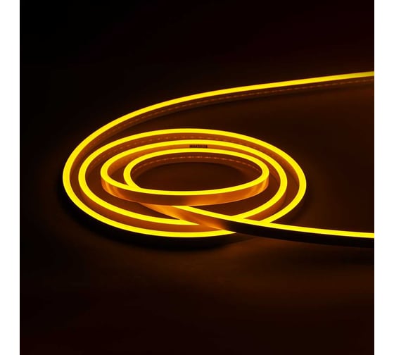 Изображение товара Гибкий неон MAKSILED 5 м, 10Вт/м, 24В, 6мм, желтый ML-NF-SIL-6mm-L50-24V-Yellow
