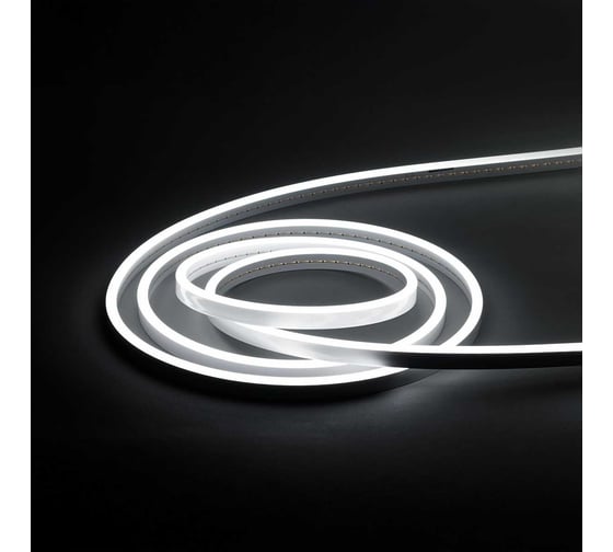 Изображение товара Гибкий неон MAKSILED 5 м, 10Вт/м, 24В, 6мм, 6500К, холодный белый ML-NF-SIL-6mm-L50-24V-CW-6500K