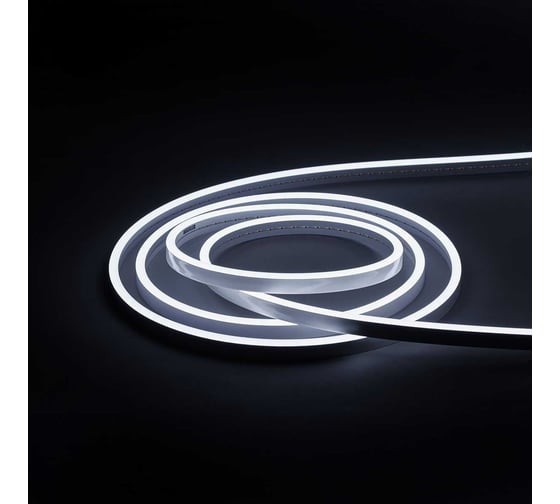 Изображение товара Гибкий неон MAKSILED 5 м, 10Вт/м, 24В, 6мм, 10000К, холодный белый ML-NF-SIL-6mm-L50-24V-CW-10000K