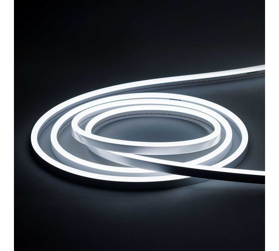 Изображение товара Гибкий неон MAKSILED 5 м, 10Вт/м, 24В, 8мм, 6500К, холодный белый ML-NF-SIL-8mm-L50-24V-CW-6500K