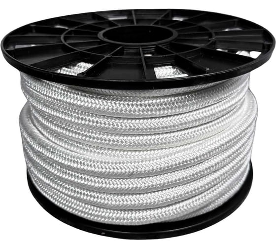 Изображение товара Шнур плетеный полиамидный ООО Оптхозторг 14 мм 25 м белый 214225