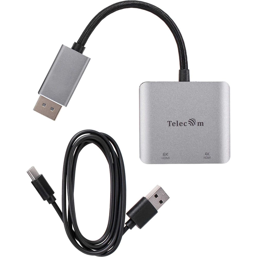 Изображение товара Кабель-адаптер Telecom DisplayPort - HDMI 2.1 8K 60Hz 0.15m TUC602