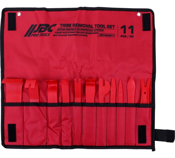 Изображение товара Набор приспособлений (пласт.) для демонтажа внутренней обшивки салона JBC 11 предметов JBC-905M11(64702)