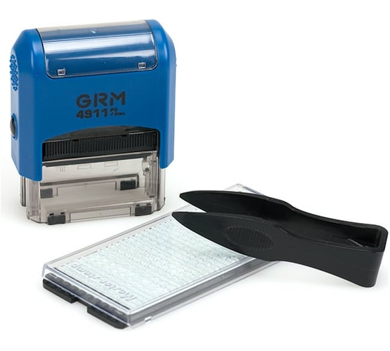 Изображение товара Самонаборный штамп GRM 4911 P3 Typo 3 строки 38х14 мм 1 касса 6005 упаковка эконом 120200080