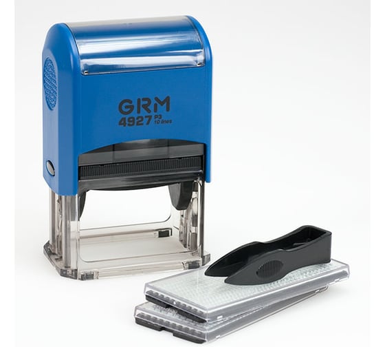 Изображение товара Самонаборный штамп GRM 4927 P3 Typo 8 строк 60х40 мм 2 кассы 6005 и 6006 упаковка эконом 120200130