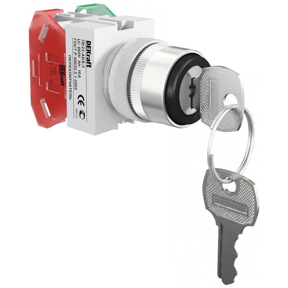 Изображение товара Переключатель Dekraft ПЕ22-AKS-3-BLK 25054DEK для электросетей 3 положения