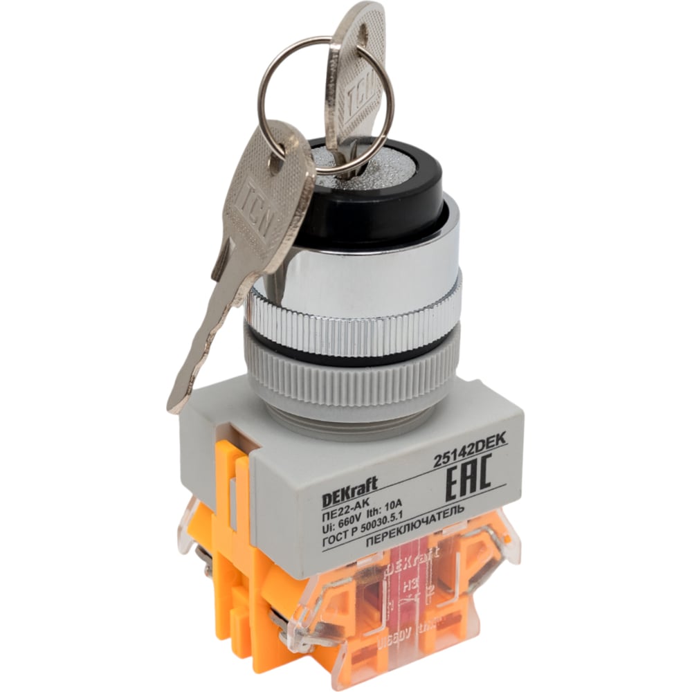 Изображение товара Переключатель Dekraft ПЕ22-AKSR-2-BLK 25142DEK 2-позиционный для бытовых систем