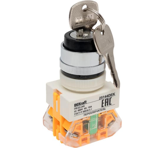 Изображение товара Переключатель Dekraft ПЕ22-AKSRL-3-BLK 25144DEK