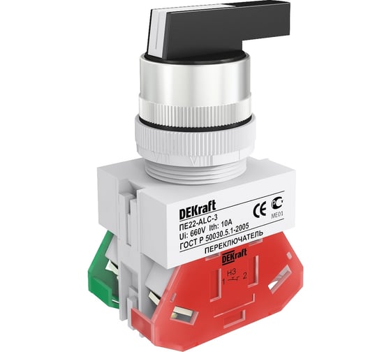 Изображение товара Переключатель ПЕ-22, 2НО, 10 А, IP54 Dekraft 25147DEK