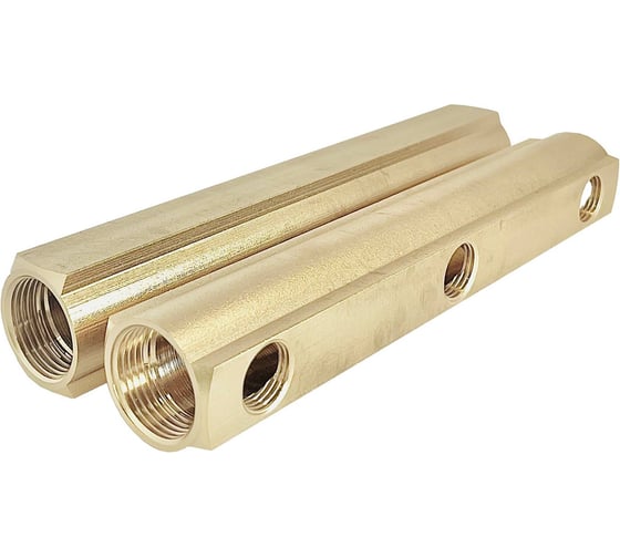 Изображение товара Коллектор латунный АПОГЕЙ КЛА 2503.100-1 DN25, ВР1, м/о 100мм ВР1/2, 1-е исполнение на 3 выхода 422050