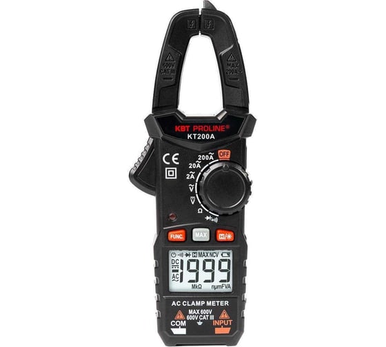 Изображение товара Токовые цифровые клещи КВТ KT 200A PROLINE 79129