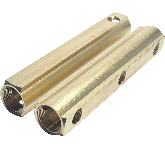 Изображение товара Коллектор латунный АПОГЕЙ КЛА 2503.100-2 DN25, ВР1, м/о 100мм ВР1/2, 2-е исполнение на 3 выхода 422061