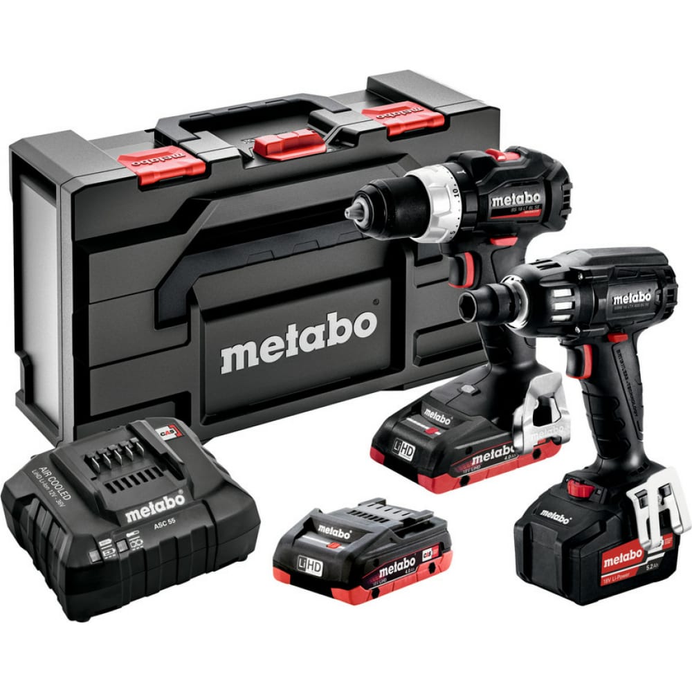 Набор аккумуляторных инструментов Metabo Combo Set BS18LTBLSE+SSW400LTXBLSE