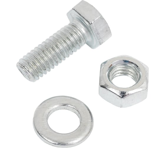 Изображение товара Болт с гайкой и шайбами НАКРЕПКО 6х16 6 шт. 108926