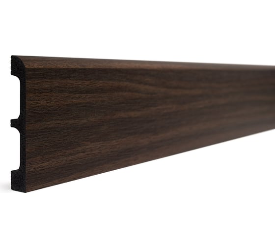 Изображение товара Плинтус напольный ударопрочный влагостойкий (темный орех; 80Х13Х2400 мм) Decor-Dizayn 706-73SH