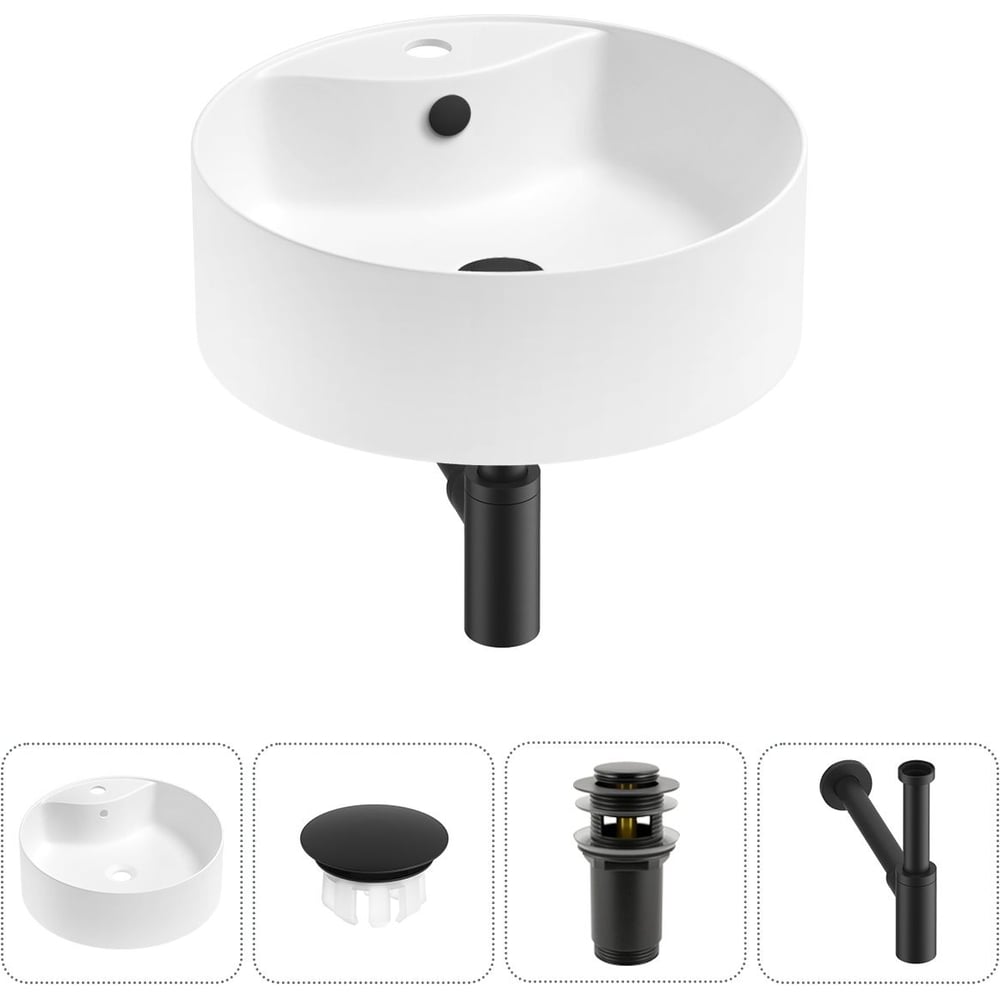 Изображение товара Набор Wellsee 4 в 1 Praxis накладная раковина 40x40 см