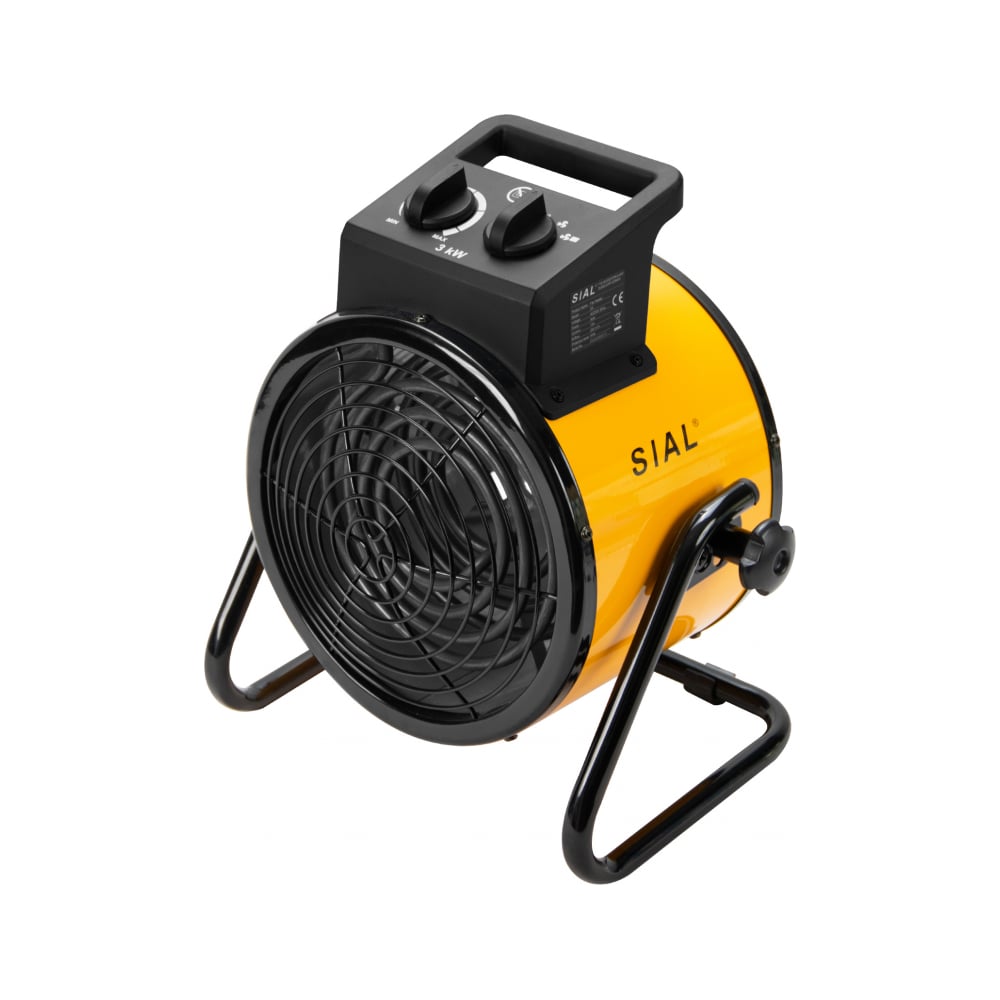 Изображение товара Электрическая тепловая пушка SIAL D3 мощностью 3 кВт для быстрого обогрева помещений