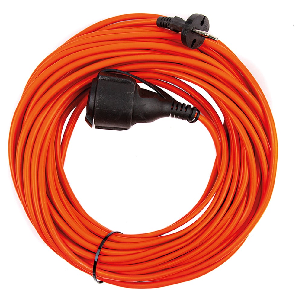 Изображение товара Удлинитель-шнур STEKKER 1-местный ПВС б/з 2*1,5мм2, IP54, 30м, 16А (40124 50341