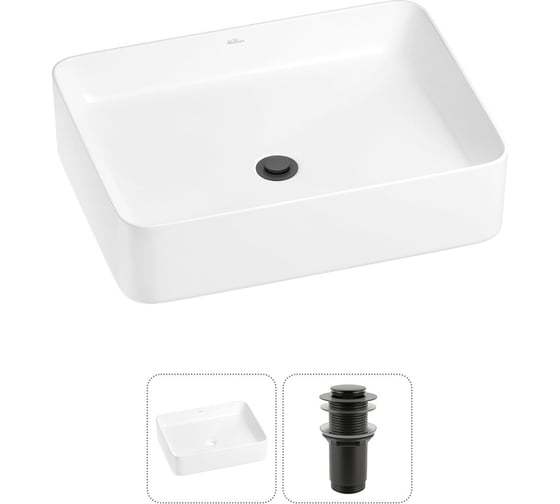 Изображение товара Набор Wellsee 2 в 1 Mint накладная раковина 50x38 см 20212478R