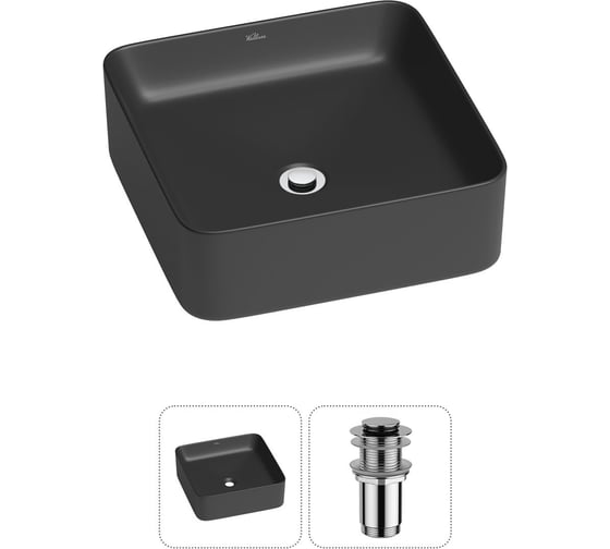 Изображение товара Набор Wellsee 2 в 1 Mint накладная раковина 37x37 см 20212465R