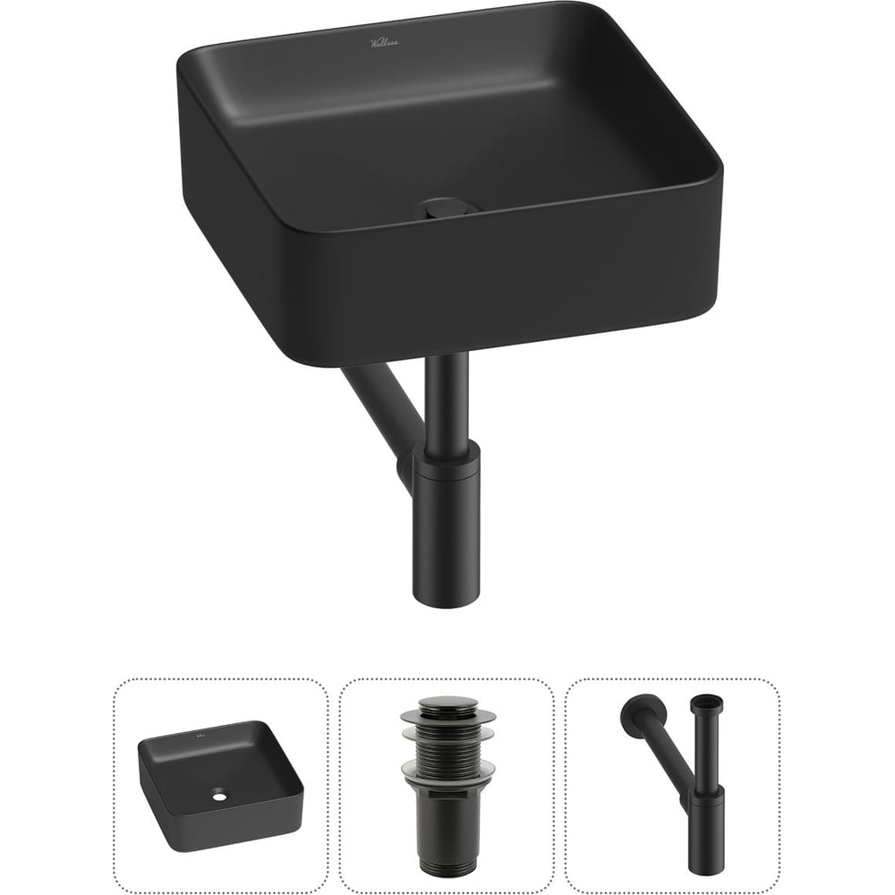 Изображение товара Набор Wellsee 3 в 1 Mint накладная раковина 37x37 см 20212469R